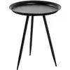 Image de Table D'appoint Design En Métal "laqué" 54cm Noir