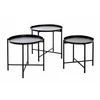 Image de Lot De 3 Tables D'appoint Design "kwami" 48cm Noir