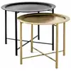 Image de Lot De 2 Tables D'appoint "gabin" 62cm Noir & Or