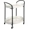 Image de Desserte de cuisine 2 niveaux cannage 70cm noir 22537