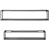Image de Lot de 2 Étagères Murales Tablettes 85cm Noir