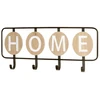 Image de Patère Murale 4 Crochets "home" 50cm Noir & Chêne