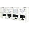 Image de Patère Murale Vintage "coeur" 63cm Blanc