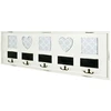 Image de Patère Murale Vintage "coeur" 77cm Blanc
