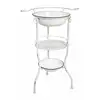 Image de Étagère 3 niveaux vintage bassines 85cm blanc