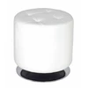 Image de Pouf Rond Design "hava" 40cm Blanc