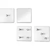 Image de Lot De 4 Patères En Métal "laqué" 15cm Blanc