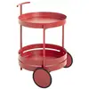 Image de Desserte De Cuisine Ronde "postres" 62cm Rouge Corail