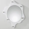 Image de Patère Murale & Miroir "6 Crochets" 56cm Blanc