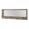 Image de Patère Murale & Miroir "bora" 80cm Chêne Foncé