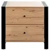 Image de Chevet 2 tiroirs 60x42x60 cm en bois et acier - triak