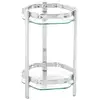 Image de Porte-plantes verre orchidea 45cm argent