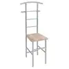 Image de Valet / chaise de chambre san remo - métal, mdf alu, chene - l 45 x l 30 x h 110 cm