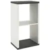 Image de Étagère murale stefan 43cm, 2 compartiments - blancanthracite 87585