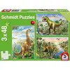 Image de Puzzle Enfant 3x48 Pieces - Aventure Avec Les Dinosaures - Schmidt And Spiele