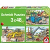 Image de Schmidt Puzzle Véhicules De Chantier - 3x48 Pièces Puzzle Enfant