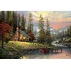 Image de SCHMIDT SPIELE Thomas Kinkade Puzzle Adulte Maison En Pleine Montagne- 500 Pièces