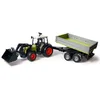 Image de Véhicule Tracteur - Claas vert avec fourche et remorque BRUDER
