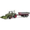 Image de Bruder Fendt Vario 211 Avec Chargeur Frontal Et Remorque Basculante (02182)
