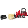 Image de Chargeur compact Schaffer 2034 avec pince et balle de paille - BRUDER