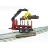 Image de Remorque forestière avec chargeur BRUDER - 465 cm - grue pivotante à 360° - 4 troncs inclus
