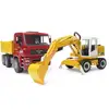 Image de Camion Benne Man +pelleteuse Bruder Brr2751