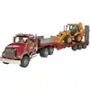 Image de Bruder Mack Granite Low Loader And Jcb 4cx Véhicule Pour Enfants