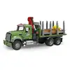 Image de 2824 - Camion De Transport De Bois Mack Granite Avec Grue - Echelle 1:16 - 61 Cm