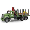 Image de Camion de transport de bois MACK Granite avec grue et rondins de bois - BRUDER - Modèle 2824 - Echelle 1:16