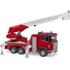 Image de Camion de Pompier - Bruder - Scania Super 560R - Rouge - Échelle pivotante - Pompe à eau fonctionnelle