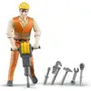 Image de Bruder - Figurine Ouvrier Avec Accessoires De Chantier - 10,7 Cm