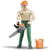 Image de Figurine Bûcheron - BRUDER - Articulée - Accessoires Forestiers - 107 cm