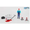 Image de Figurine - BRUDER - Set mécanicien Bworld - Multicolore - 3D articulée - Accessoires inclus