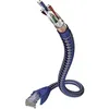 Image de Câble réseau RJ45 Inakustik - 0.5m - argent-bleu - CAT 6 - SF/UTP - Cuivre exempt doxygène