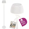 Image de Lampadaire BRILONER Riffle LED sans fil IP44 dimmable avec contrôle tactile blanc