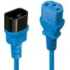 Image de Lindy Rallonge de câble dalimentation IEC 60320 C14 pour IEC 60320 C13 2 m moulé bleu