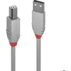 Image de Câble USB LINDY - 05m - USB A vers USB B - Double blindage - Gris