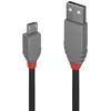 Image de Câble USB Lindy Anthra Line - 05m - Noir/Gris - Double blindage - Connecteurs anticorrosion