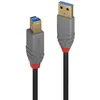 Image de Câble USB 3.0 type A vers B - LINDY - Anthra Line - 1m - Double blindage - Contacts plaqués or