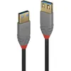 Image de Rallonge USB 3.0 type A - LINDY - Anthra Line - 0.5m - Double blindage - Connecteurs plaqués or