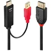 Image de Lindy 41426 Câble Vidéo Et Adaptateur 2 M Hdmi + Usb Displayport Noir, Rouge