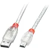 Image de Câble USB 2.0 - LINDY - A vers Mini-B - Transparent - 02m - Alimentation et données