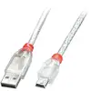 Image de Lindy 41781 Cavo Usb Usb 2.0 0,5 M Usb A Mini Usb B Trasparente