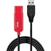 Image de Câble Usb 2.0 Actif Lindy Noir Et Rouge 30 Mètres