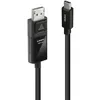 Image de Câble Adaptateur USB Type C vers DisplayPort 1.4 - Lindy - 2m - HDR - Noir - Plaqué or