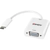 Image de Lindy 43355 Câble Vidéo Et Adaptateur Usb Type-c Vga (d-sub) Blanc