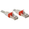 Image de LINDY Câble réseau patch cat.6A S/FTP PIMF Premium - Cuivre - 10 Gbit - 500Mhz - LSOH - 2m - Gris