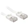 Image de Cable Reseau Lindy Cat6a U/ftp A Bande Plate Blanc 1,00 M