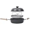 Image de Légende DURANDAL Poêle multifonction en céramique INFINITY 8-en-1 Poêle cocotte sauteuse friteuse 28cm compatible induction