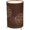 Image de Naeve aurona lampe de table cylindrique marron 1xe14
